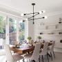 Ganeed Sputnik Chandelier,6 Lights Modern Pendant Light,Industrial Vintage Black Flush Mount Ceiling Light Fixtures for Dining Room Kitchen Island Bedroom