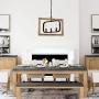 LNC Kitchen Island Lighting, Dining Room Chandelier, Vintage Farmhouse Island Lights with Adjustable Chain, Distressed Wood and Matte Metal, 17” Length
