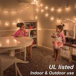 Afirst Outdoor String Lights 50Ft with 50+3 Edison Bulbs Hanging Lights for Patio Backyard Party Wedding Indoor Outdoor Lighting