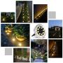 Otdair Solar Ground Lights, 8 LED Warm Light Outdoor Solar Disk Lights, Waterproof In-Ground Lights, Solar Garden Lights, Landscape Lights for Pathway, Yard, Deck, Patio, Walkway, 12 Packs