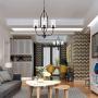 TODOLUZ 3-Lights Pendant Lighting Kitchen Island Light Fixtures with Seedy Glass Shade, Hanging Chandelier Pendant Lamps for Dining Room Bar Cafe