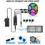 50Ft LED Strip Lights Music Sync Color Changing RGB LED Strip 44-Key Remote, Sensitive Built-in Mic, App Controlled LED Lights Rope Lights, 5050 RGB LED Light Strip(APP+Remote+Mic+3 Button Switch)