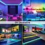 Lamomo Smart WiFi RGB LED Light Strips, Color Changing 16.4ft Strip Lights Phone App Control Works with Alexa, Silicone IP23 Waterproof Rope Lights with Remote Music Sync for Bedroom Outdoor Party
