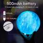 BRIGHTWORLD Moon Lamp Kids Night Light Galaxy Lamp 5.9 inch 16 Colors LED 3D Star Moon Light with Wood Stand, Remote & Touch Control USB Rechargeable Gift for Baby Girls Boys Birthday
