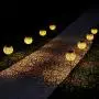 Ulmisfee Garden Solar Lights Pathway Outdoor Solar Stakes Lights, Waterproof Decorative Metal Olive Lights for Yard, Lawn, Patio, Courtyard (Garden Solar Lights C)