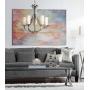Kadence Brushed Nickel Chandelier 23 1/4'' Wide Modern Opal Frosted Glass 5-Light Fixture for Dining Room House Foyer Kitchen Island Entryway Bedroom Living Room - Possini Euro Design
