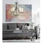 Kadence Brushed Nickel Chandelier 23 1/4'' Wide Modern Opal Frosted Glass 5-Light Fixture for Dining Room House Foyer Kitchen Island Entryway Bedroom Living Room - Possini Euro Design