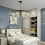Modern Sputnik Glass Chandelier Globes, Nordic Farmhouse Mid-Century Ceiling Chandelier Pendant Lights with 8 Lights E26 Bulbs, Chandelier Light Fixture for Living Dining Room Restaurant