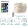 Aluan Fairy Lights 100 LED 33 FT Christmas Lights USB Plug in String Lights, 16 Colors Changing Silver Wire Firefly Lights with Remote Control for Indoor Party Halloween Christmas - 16 Vibrant Colors Aluan Fairy Lights 100 LED 33 FT Christmas Lights USB Plug in String Lights, 16 Colors Changing Silver Wire Firefly Lights with Remote Control for Indoor Party Halloween Christmas - 16 Vibrant Colors