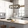 Island Light Fixtures, Rectangular Wood Farmhouse Chandelier for Dining Rooms, 3-Lights Kitchen Island Lighting