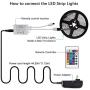 LED Strip Lights,16.4ft/5M LED Color Changing Strip Lights with 24-Key Infrared Remote Control, RGB SMD 5050 Dimmable Flexible LED Tape Lights for Home, Bedroom, Kitchen DIY Decoration