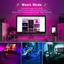 Led Strip Lights Sync to Music, Tasmor 32.8ft 5050 RGB Light Color Changing with Music IP65 Waterproof LED Rope Light with Controller for Home, Room, Bar, Party