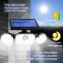 Matforca Solar Lights Outdoor,3 Head Solar Motion Sensor Lights Adjustable 78LED Flood Lights Outdoor , IP65 Waterproof Security LED Flood Light for Backyard Garage Driveway Porch Garden Patio (1)