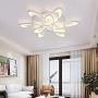 LAKIQ Multi Light Modern LED Ceiling Chandelier Windmill Shape Acrylic Semi Flush Mount Lighting Fixture Indoor Ceiling Lights for Living Room Bedroom (White Light, 9 Lights)