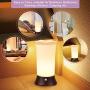 ZEEFO Motion Sensor Light, Wireless PIR Night Lights Portable Retro LED Battery Powered Light for Bedroom, Kids Room (Wood Grain Painted Base Set of 2)