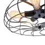 OYI Industrial Laundry Room Light Fixtures, 5 Lights Metal Cage Chandelier, Semi Flush Mount Ceiling Lights Vintage Farmhouse Pendant Hanging Lighting Black