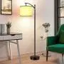 Modern Floor Lamp for Bedroom & Living Room, Tall Pole Standing Farmhouse, 63 inch Reading Corner Standing Light with Hanging Lampshade for Office, Study Room, Simple Style, E26 Standard Base - Aqua