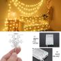 Christmas Lights, 20 Ft 40 LED Snowflake String Lights Battery Operated Waterproof Fairy Lights for Bedroom Patio Room Garden Party Home Xmas Decor Indoor Outdoor Christmas Tree Decorations Cool White