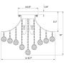 CO-Z Raindrop Crystal Chandelier, Flush Mount Ceiling Light Fixture with 3 Lights for Bedroom Living Room Dining Room Bedroom Hallway Entry, 180W Modern Crystal Ceiling Light with 3 Lights, UL Listed
