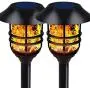 Solar Flame Lights - Solar Lights Outdoor 55'' Tall 100% Metal LED Solar Light Outdoor Torch Waterproof Metal Landscape Lights Heavy Lights Security Path Lights for Garden, Pathway,2 Pack Solar Flame Lights - Solar Lights Outdoor 55'' Tall 100% Metal LED Solar Light Outdoor Torch Waterproof Metal Landscape Lights Heavy Lights Security Path Lights for Garden, Pathway,2 Pack
