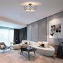 SOTTAE 12'' Luxurious Black Finished Glass Diffuser Semi Flush Mount Ceiling Light,Metal Hanging Fixture Lighting,Glass Diffuser Ceiling Lamp for Bedroom,Living Room,Kitchen, Hallway