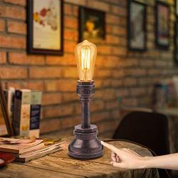 Industrial Lamp,3 Way Touch Control Dimmable Vintage Lamp with E26 ST64 60W Edison Bulb Industrial Desk Lamp Water Pipe Steampunk Lamp Industrial Lamps for Bedrooms Living Room Cafe Bar House Décor