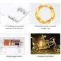 Ariceleo Led Fairy Lights Battery Operated, 2 Packs Mini Battery Powered Copper Wire Starry Fairy Lights for Bedroom, Christmas, Parties, Wedding, Centerpiece, Decoration (5m/16ft Warm White)