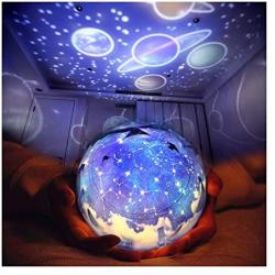 TOURACE Star Night Light for Kids, Universe Projection Romantic Projection Lamp Starry Constellation Birthday Gift Projector Lamp for Bedroom- 6 Sets of Film -The Galaxy Projectors.