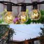 Outdoor String Lights 75Ft G40 UL Listed 80 Edison Bulbs (5 Spare) Globe String Lights Waterproof for Patio Balcony Porch Bistro Cafe Indoor Hanging Lights Christmas Party Decor with 75 E12 Sockets