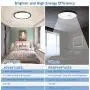 12Inch Black Dimmable LED Flush Mount Ceiling Light 20W 3000K-4000K-5000K Color Selectable - Slim Modern Surface Mount Round LED Ceiling Light for Living Room Kitchen Bedroom Hallway Porch