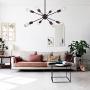 VINLUZ 8 Light Sputnik Chandelier Oil Rubbed Bronze Ceiling Light Fixtures Industrial Pendant Lights Modern Chandelier Lighting Kitchen Bathroom Dining Room Bed Room Hallway