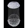 Saint Mossi Chandelier Modern K9 Crystal Raindrop Chandelier Lighting Flush mount LED Ceiling Light Fixture Pendant Lamp for Dining Room Bathroom Bedroom Livingroom 6 GU10 LED Bulbs Required H32 X D18