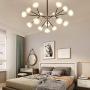 Modern Sputnik Chandelier,16 Light Mid Century Bubble Ball Glass Pendant Light G9 Molecular Ceiling Light for Bedroom Living Room Dining Room