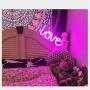 Neon Love Signs Light LED Love Art Dorm Decor Sign-Wall Decor-Table Decor for Valentines Gift Girls Room Kids Room Living Room House Bar Pub Hotel Beach Recreational Battery or USB Powered Light