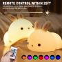 Kids Bunny Night Lights, Cute Lamp Silicone Baby Night Light,Color Changing Led Nightlight with Touch Sensor and Remote Control, for Kids, Children, Toddler, Baby, Girls
