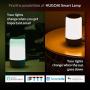 Smart Table Lamp, HugoAi Dimmable Bedside Lamps for Bedrooms, Works with Alexa and Google Home, LED Nightstand Lamp with Shades of White Lights and Vibrant Colors, No Hub Required, Grey