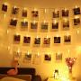 LED Photo String Lights-Magnoloran 20 Photo Clips Battery Powered Fairy Twinkle Lights, Wedding Party Christmas Home Decor Lights for Hanging Photos, Cards and Artwork, Warm White LED Photo String Lights-Magnoloran 20 Photo Clips Battery Powered Fairy Twinkle Lights, Wedding Party Christmas Home Decor Lights for Hanging Photos, Cards and Artwork, Warm White
