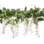Flower String Lights Solar Powered, 33.6FT Patio String Lights with 60 Warm White LED, 6 Clusters Wisteria Floral and 6 Grapevines Outdoor Lights Perfect for Home Garden Wedding Party Umbrella Décor