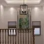 Sivilynus 4 Lights Chandeliers Black Foyer Lighting Farmhouse Pendant Light Fixture Industrial Style Lighting Mid Century Ceiling Light Fixture for Entryway,Hallway and Dining Room Foyer