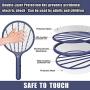 Bug Zapper, Electric Mosquito Fly Gnat Insect Killer Racket, 3000V Handheld Fly Swatter for Indoor/Outdoor Pest Control (Dark Blue)