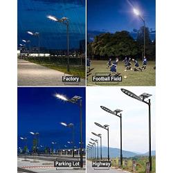 Commercial Solar Street Light-20000LM 6000K Outdoor Solar Powered Street Lamp with Remote Control Super Bright, LOVUS, ST200-007