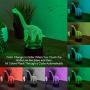 Dinosaur Lamp 3D Night Light, Decorative LED Bedside Table Lamp for Kids Room Xmas Birthday Gifts for Boys Girls Child