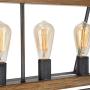 LOG BARN Kitchen Light Fixtures Ceiling, 5-Light Rustic Chandelier, Farmhouse Chandelier, 30.5'' Large Pendant Lighting for Kitchen Island in Faux Wood and Metal Finish