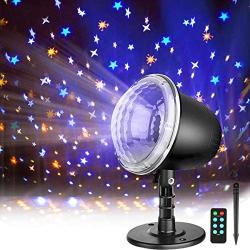 Star Projector, Night Light Projector for Kids, Indoor Outdoor Holiday Projector Lights with Remote Control, Waterproof LED Projector Landscape Light for Bedroom Garden Wedding Party Christmas Gift