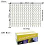 Fiee Fairy Curtain Lights,304 LED 9.8ftX9.8ft 30V 8Modes safety Window Lights with Memory for Home Wedding Christmas Party Family Patio Lawn Garden Bedroom Outdoor Indoor Wall Decorations(Cool White)