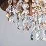 Saint Mossi 13'' Chrome Modern K9 Crystal Chandelier Lighting LED 3-Light Ceiling Light Fixture Pendant Lamp for Dining Room Bathroom Raindrop Light Fixture