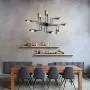 T&A Black 8 Lights Sputnik Chandelier Semi Flush Mount Ceiling Light,Modern Industrial Style Lighting Fixture for Kitchen Dining Room T&A Black 8 Lights Sputnik Chandelier Semi Flush Mount Ceiling Light,Modern Industrial Style Lighting Fixture for Kitchen Dining Room