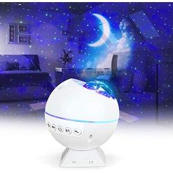 Star Projector,Galaxy Projector for Bedroom,Night Light with Moon & Clouds LED Light Projecting with 6 Projection Mode&10 Clouds Color,Adjustable Brightness Galaxy Light for Baby Kids/Party/Wedding