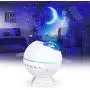 Star Projector,Galaxy Projector for Bedroom,Night Light with Moon & Clouds LED Light Projecting with 6 Projection Mode&10 Clouds Color,Adjustable Brightness Galaxy Light for Baby Kids/Party/Wedding