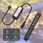 Newest RGB LED Controller, DC12V-24V Music Sync Remote Control Dimmer, Sound Sensor LED Strip Connector for 5050 3528 5630 RGB LED Strip Light, Addressable LED Strip Matrix Panel Pixel Light